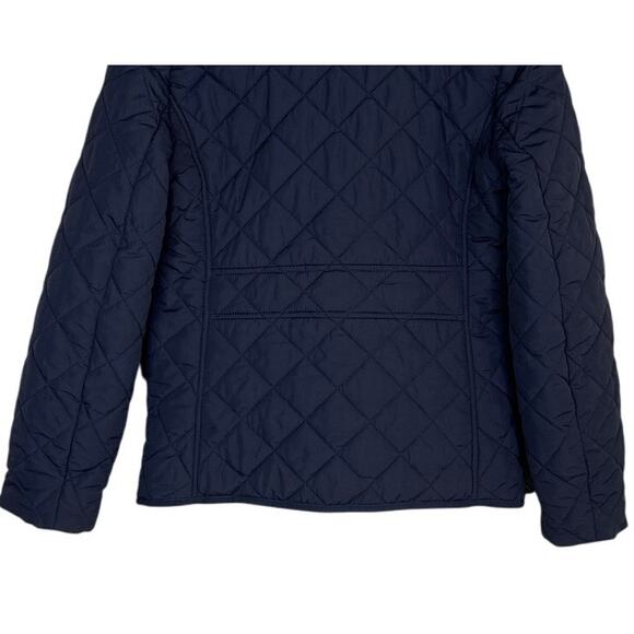 J.Crew Long Sleeve Snap Buttons Zip Up Quilt Field Jacket Patch Pockets XS Black - Picture 7 of 15